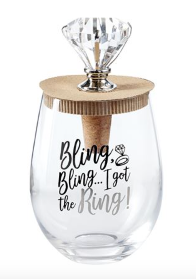 WEDDING BLING WINE GLASS TOPPER SETS