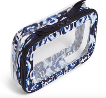 Load image into Gallery viewer, IKAT ISLAND CLEAR ZIP AROUND COSMETIC
