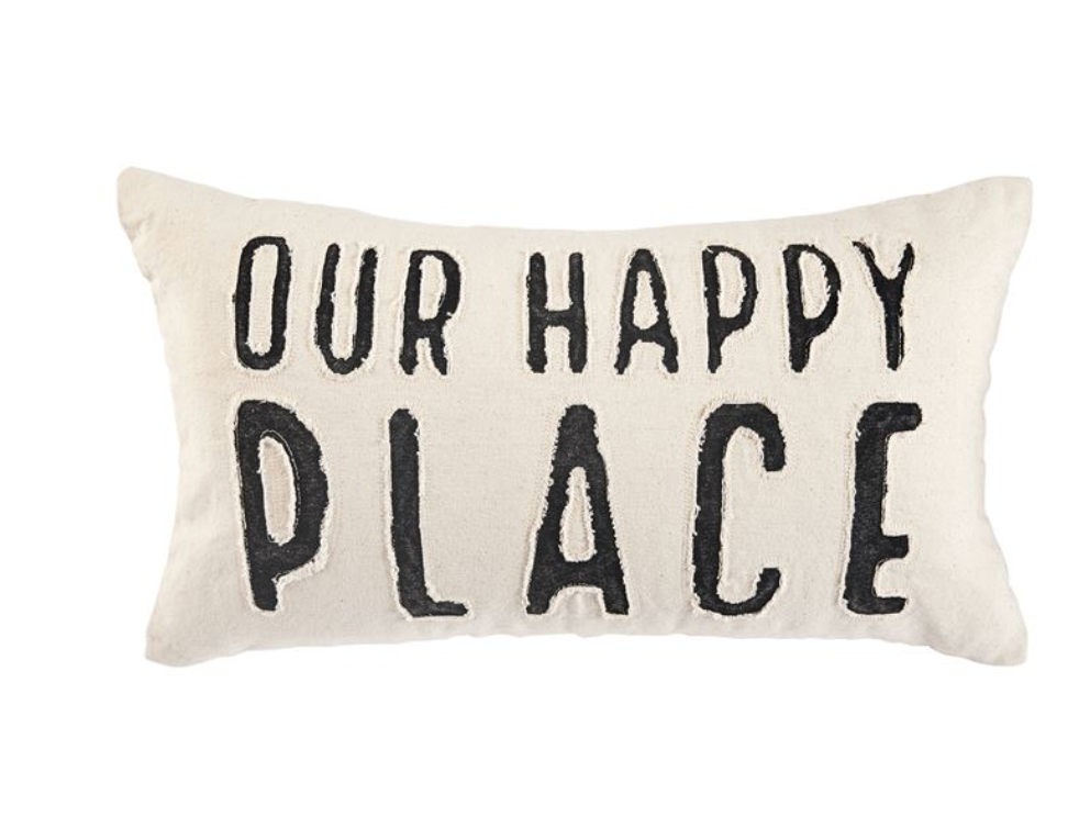 OURVHAPPY PLACE CANVAS PILLOW