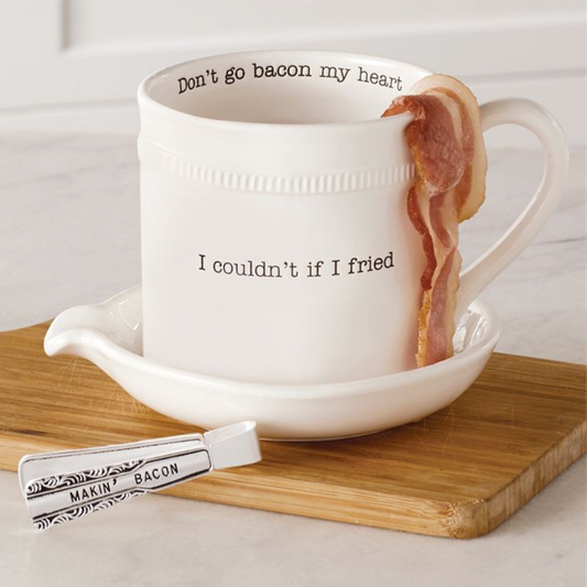 "DON'T GO BACON MY HEART BACON COOKER SET