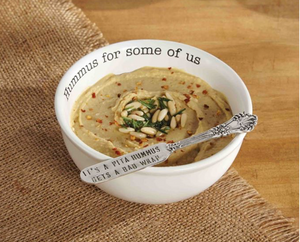 "HUMMUS FOR SOME OF US" DIP CUP SET