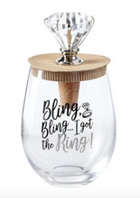 Load image into Gallery viewer, WEDDING BLING WINE GLASS TOPPER SETS

