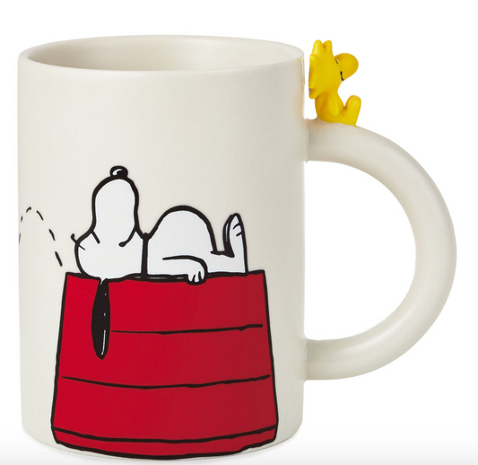 PEANUTS DIMENSIONAL SNOOPY & WOODSTOCK MUG