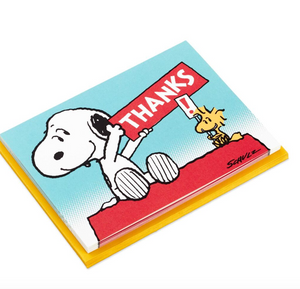 PEANUTS SNOOPY & WOODSTOCK BLANK THANK YOU NOTE