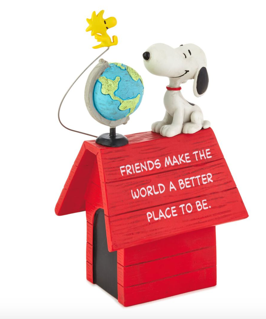 PEANUTS SNOOPY & WOODSTOCK FRIENDS MAKE THE WORLD BETTER FIGURINE