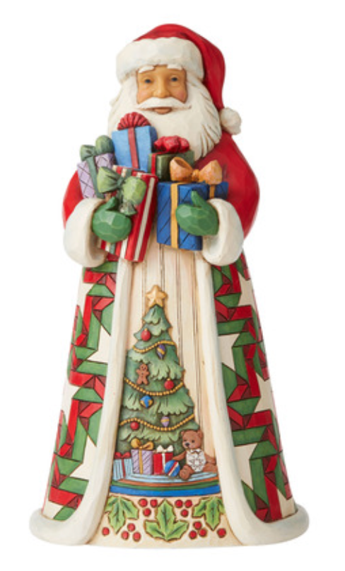 JIM SHORE SANTA WITH ARMS FULL OF GIFTS – Christine's Hallmark Shop