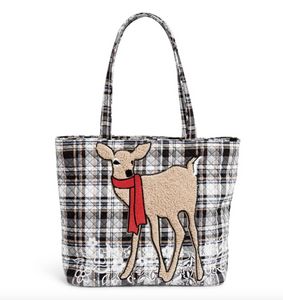 COZY PLAID NEUTRAL VERA TOTE BAG