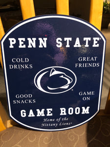 "PENN STATE GAME ROOM" SIGN